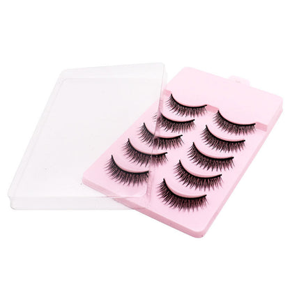 Natural Short Cross False Eyelashes Handmade Fake Eye Lashes Makeup USA