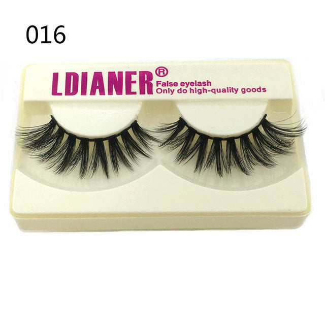 100% Mink Eyelashes 25mm Wispy Fluffy Fake Lashes