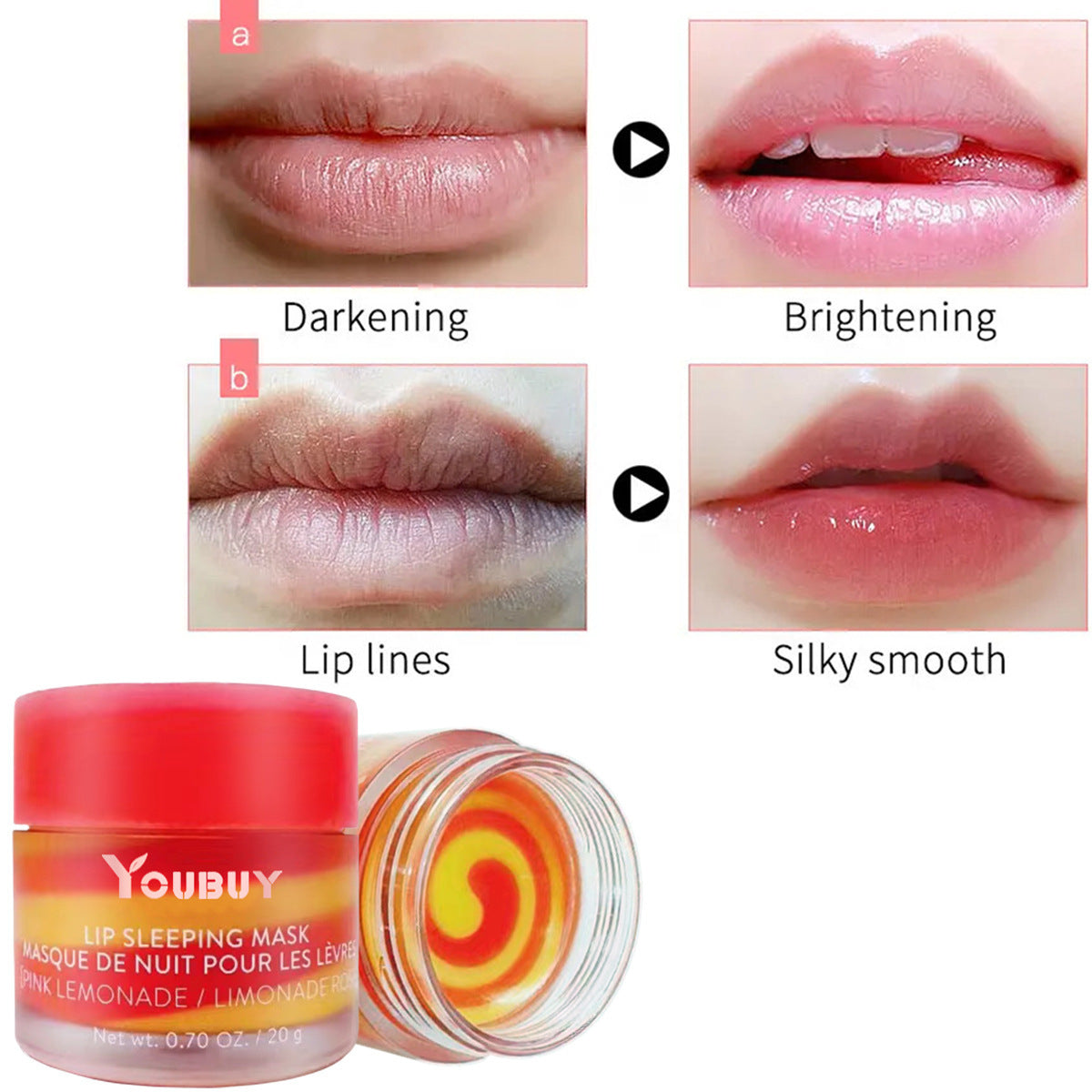 Two-Color Lip Balm 20g Exfoliating Lip Lines