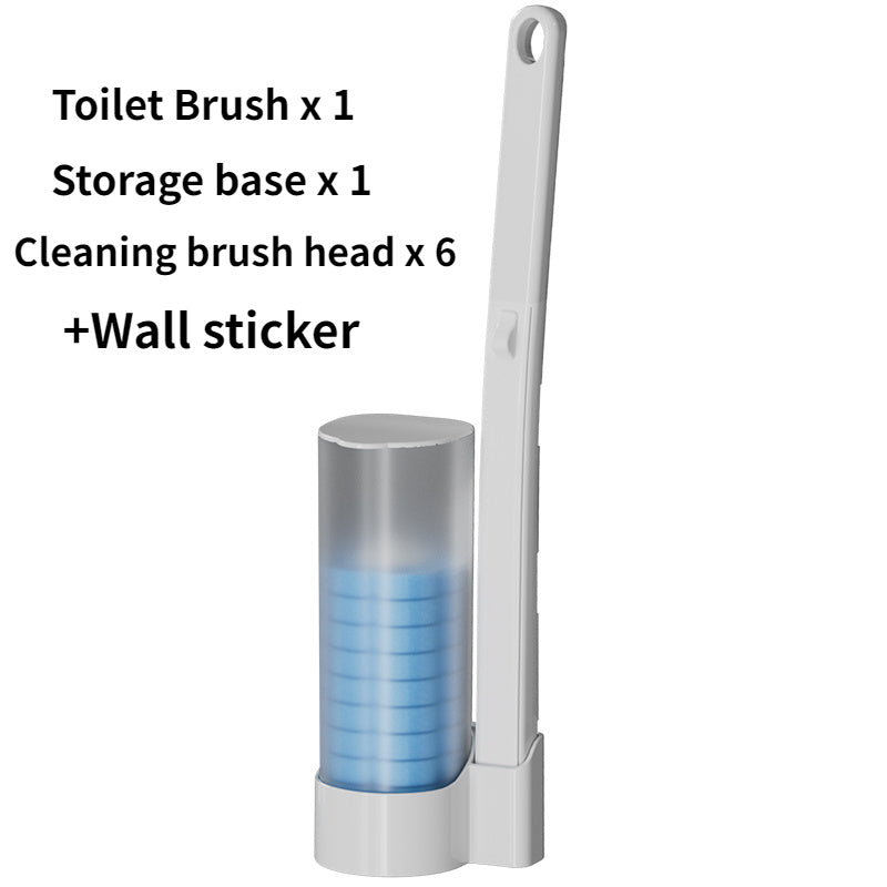 Disposable Toilet Brush Set Household Disposable Replaceable Cleaning Head