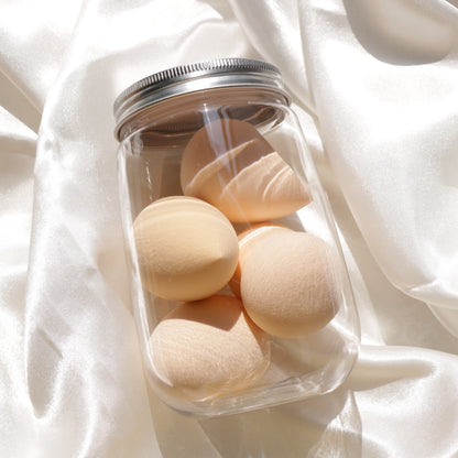 Canned Powder Puff Beauty Egg Box Makeup Sponge  Set