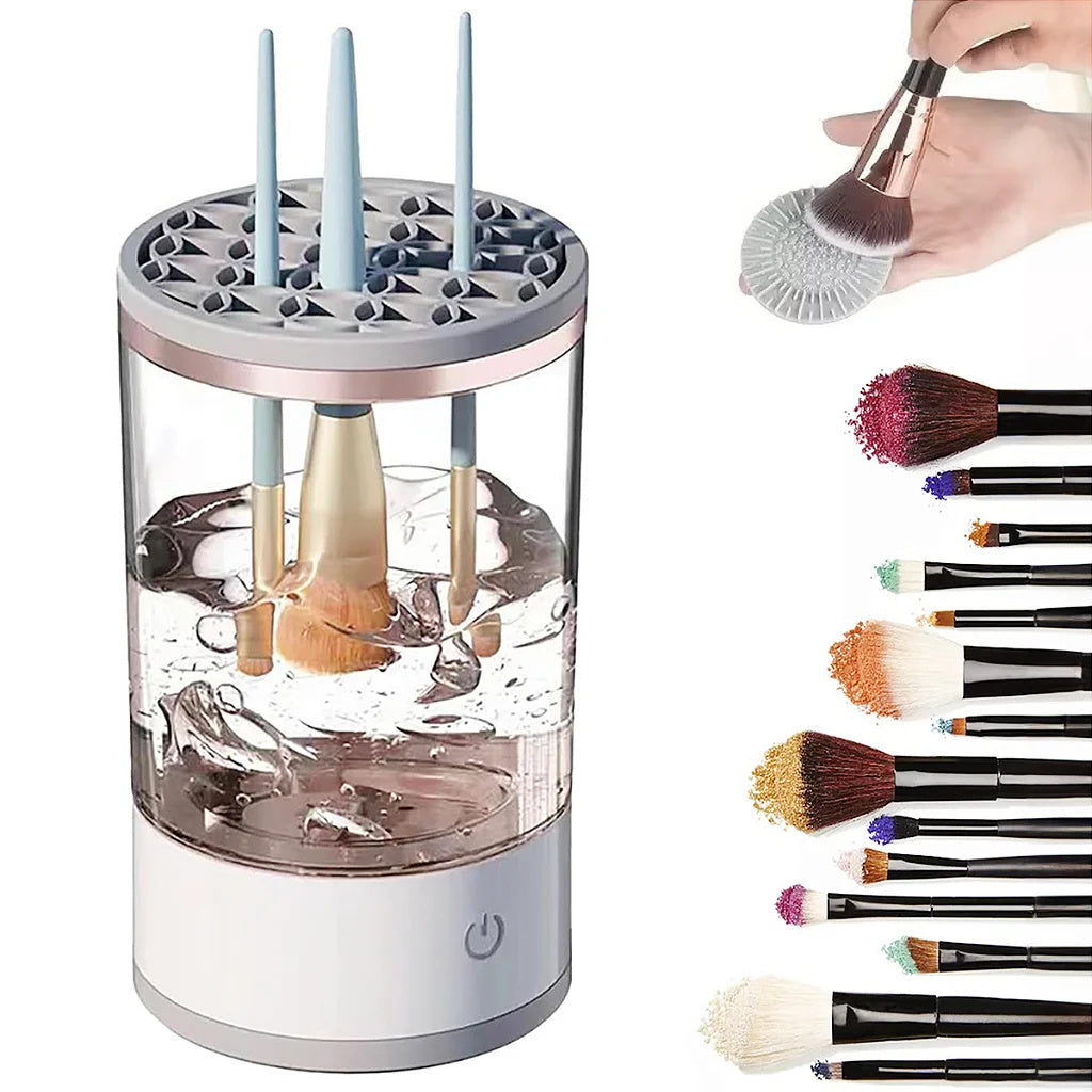 Brush Washer Cleaner Automatic Makeup USB Salon Home